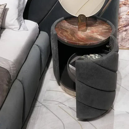 High-end Double Bed Luxury Bedroom Furniture Set Customizable Villa Bedroom Furniture Black Mattress King/Queen Size Bed...