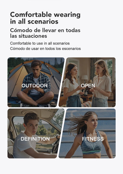 ERAZER XT66PRO Bluetooth Earphones ASMR Headsets DIY APP AI Translator Earbuds Wireless Headphones 13 Hours long life Display - Kimlud