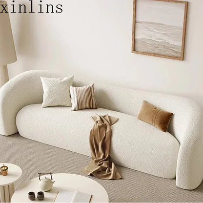 nordic living room Sofas minimalist lazy luxury europe Sofas family white salas y sofas muebles elegantes modernos Furniture - Kimlud