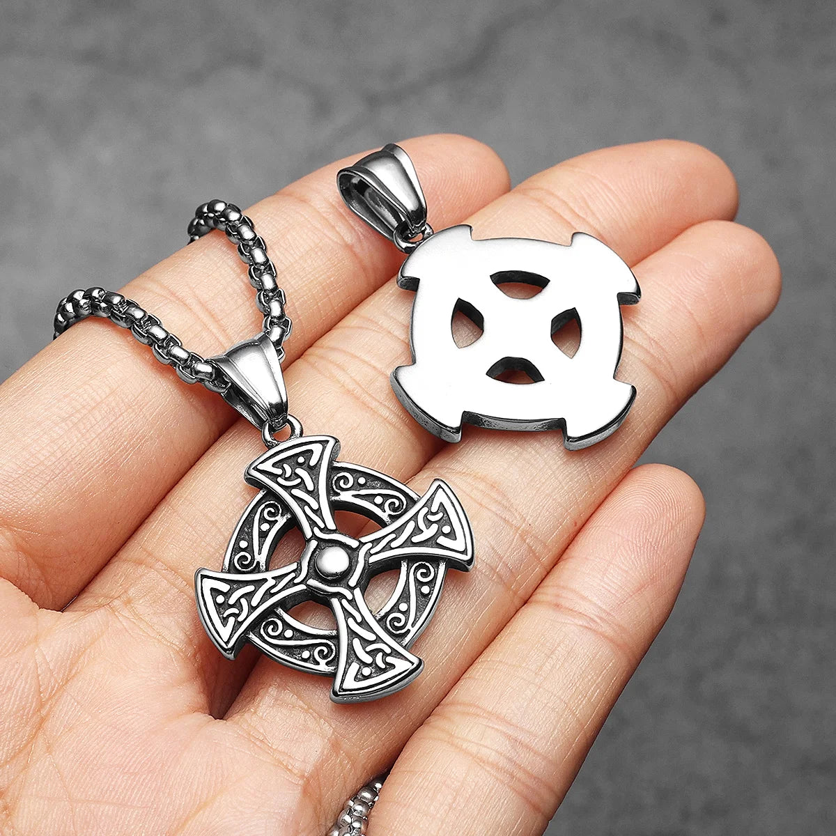 Craving Cross Totem Men Necklaces With Pendant Stainless Steel Jewelry For Male Women Punk Hip Hop Accessories Gifts Wholesale