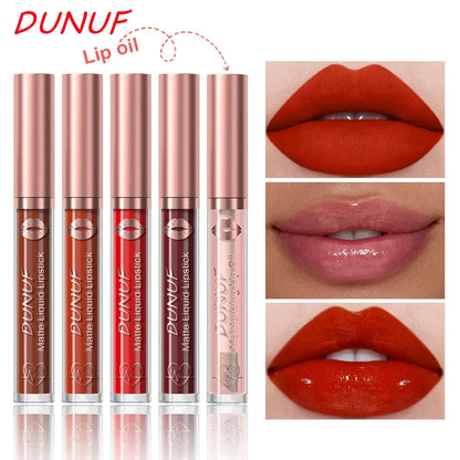 18 Color Waterproof Lip Gloss Nude Apricot Matte Liquid Lipstick Transparent Lip Oil Sexy Rose Red Velvet Matte Lipstick Make Up - Kimlud