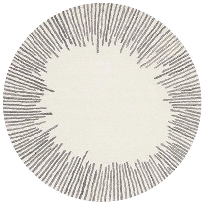 Home Thicken Non-slip Mat Modern Minimalist Carpets for Living Room Fluffy Soft Bedroom Decor Stripe Carpet Large Area Round Rug - Kimlud