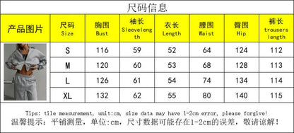 Casual Fashion Suit Ladies Zipper Cardigan Jacket Sports Tether Trousers Two-Piece Ladies Street Style Suit - Kimlud