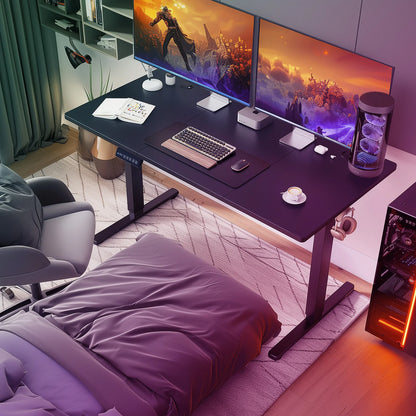 JHK 63x24 Inch Electric Standing Desk Ergonomic Height Adjustable Stand Up Sit Stand Computer Workstation Work Table For Office