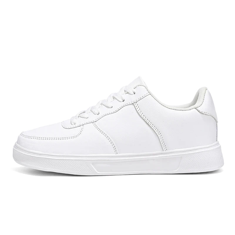 Leather Men White Sneakers Classics Breathable Comfort Casual Shoes Men Fashion Outdoor Running Shoes Couple Footwear Size 36-47 - Kimlud