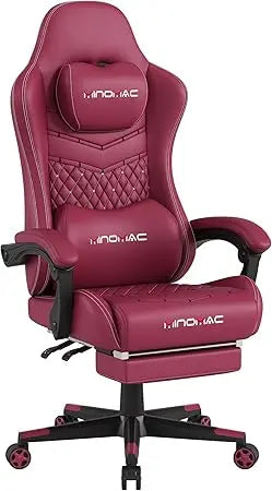 Ergonomic Gaming Chair for Comfort, Supports up to 400lbs, with Retractable Footrest and Lumbar Support for Enhanced Gaming Expe