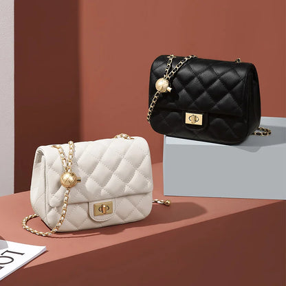 GOLF Lingge Chain Womens Small Square Bag Leather Shoulder Mini Crossbody Bags Banquet Handbag New Fashion Items for Women 2024 - Kimlud