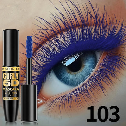 9 Colors 5D Silk Mascara with Big Eye Waterproof Lengthened Sweat-proof Long Lasting Purple Green Black Mascara Korean...