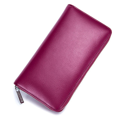 Women Wallets Long Genuine Leather Purses RFID Anti Theft Money Bag For Women Phone Purse Large Capacity Card Holders Carteras