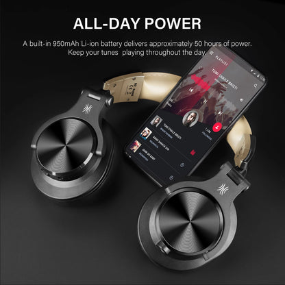Oneodio Fusion A70 Wireless Bluetooth Headphones Bluetooth 5.2 Headphones Hi-Res Audio Over Ear 72H Playtime Professional Stud