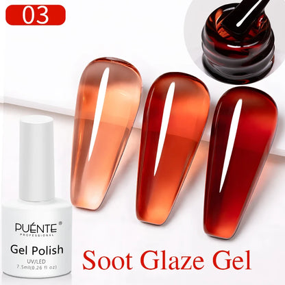 7.5ML Sparkling Reflective Glitter Gel Nail Polish Pink Purple Red Blue Colors Dark Flashing Nail Gel Soak Off UV Nail Varnish