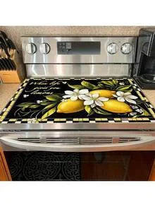2D Flat Stove Cover Mat - Classic Tree Design with Intricate Branches & Leaves, Durable Rubber Table Protector for...