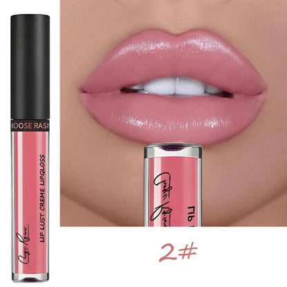 12 Colors Sexy Women Lipstick Waterproof Long Lasting Moist Lip Gloss Vivid Colorful Lipgloss Women Makeup maquiagem - Kimlud