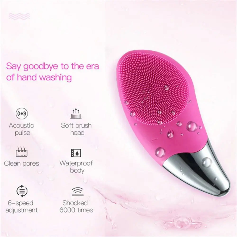 Waterproof Facial Cleansing Brush for Men & Women Rechargeable Exfoliating Electric Face Scrubber Cleanser Brush