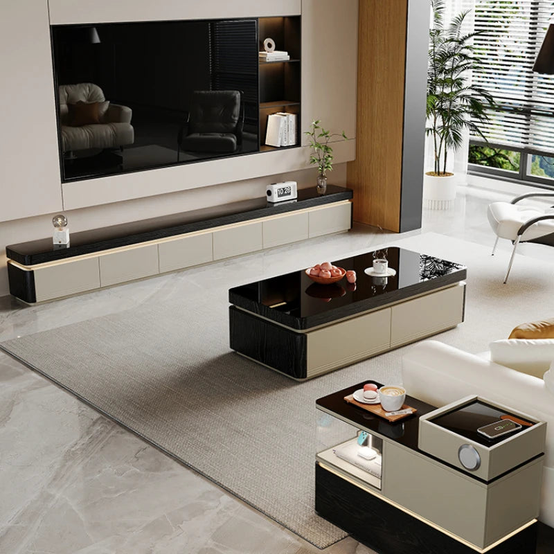 Elegant Space Saving TV Stand Eco Friendly Materials Sustainable Modern Aesthetics TV Stand Sliding Doors Living Room Furniture - Kimlud