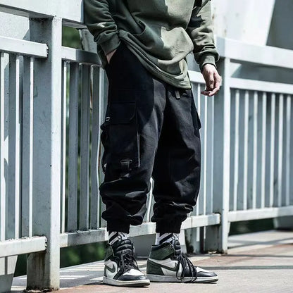 China-Chic functional style overalls for men in autumn and winter loose hip-hop fashion brand ins leggings halon pants cargo pan