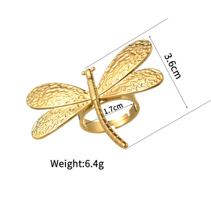 Freeteeme Vintage Palm Grip Wide Big Ring 2024 Adjustable Stainless Steel Hand Hug Ring for Women Men Gold Plated Male Jewelry
