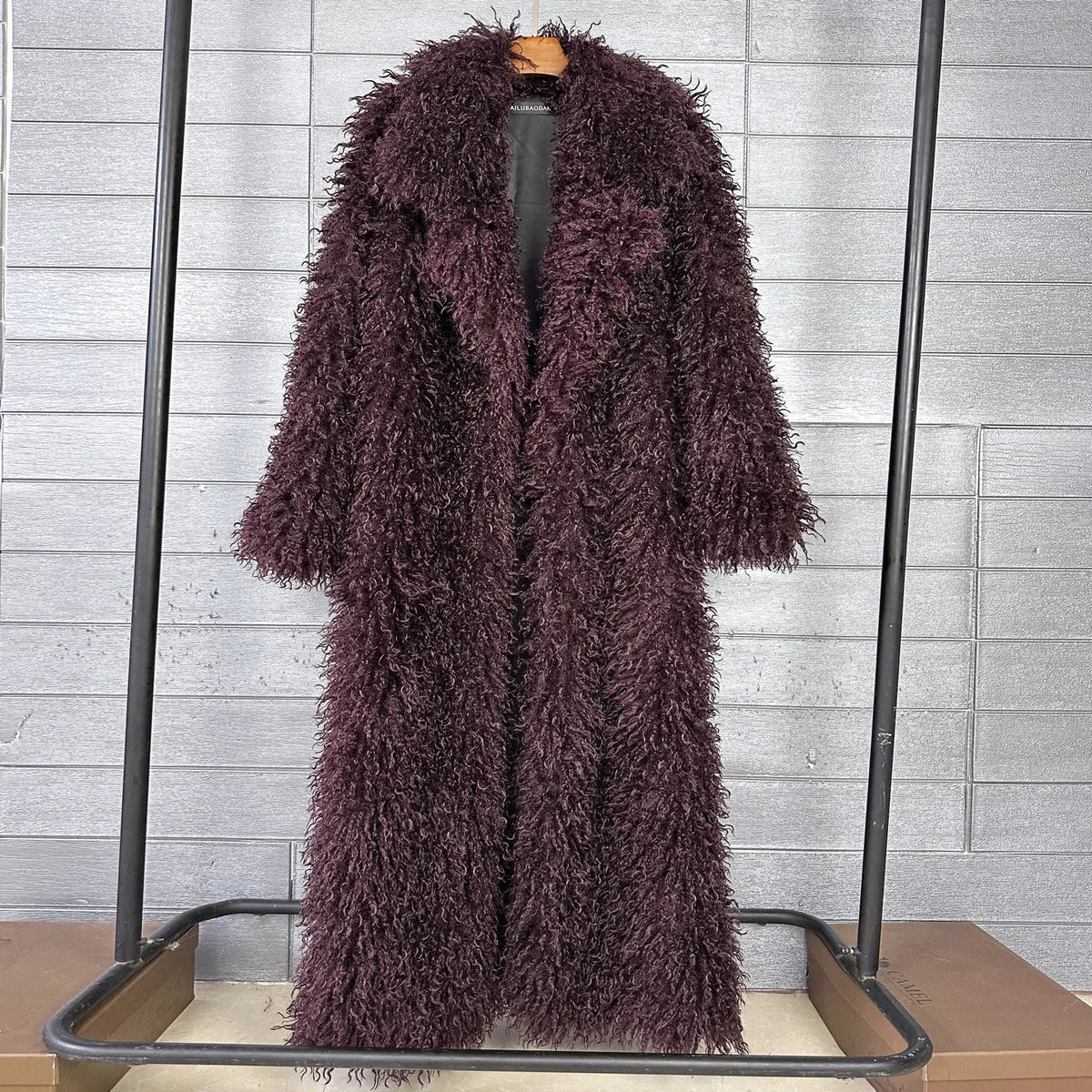 2025 Winter New Colorful Women's Furry Coat Rose Pink Faux Fur Coat Suit Collar Autumn Winter Thick Cardigan Long...