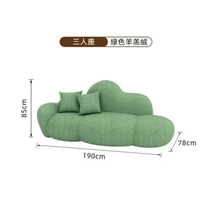 Lambswool Modern Sofa Mid Century White Italiano Plus Size Relax Couch Minimalist Luxury Design Muebles Para El Hogar...