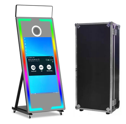 Wedding Party Christmas parties A must have Newest Selfie High Quality Magic mirror photo booth led frame with big...