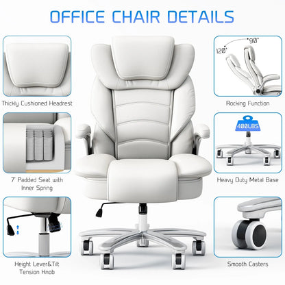 Big and Tall Fabric Computer Chair Full Stainless Steel Comfortable Ergonomic Chair | Kimlud Modern Luxury Home