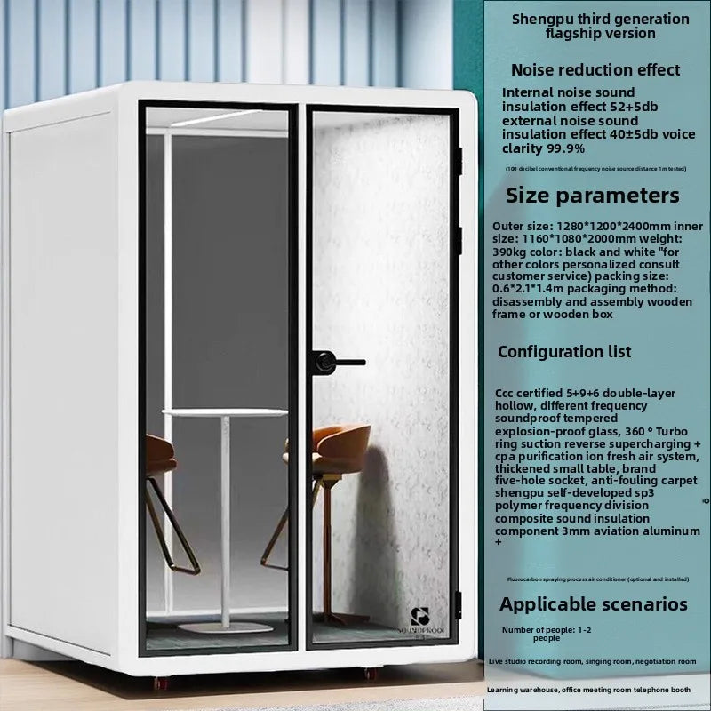 Modern Moveable Live Broadcast Studio Soundproof Room For Office Building Hotel Hospital School Workshop Home Office...