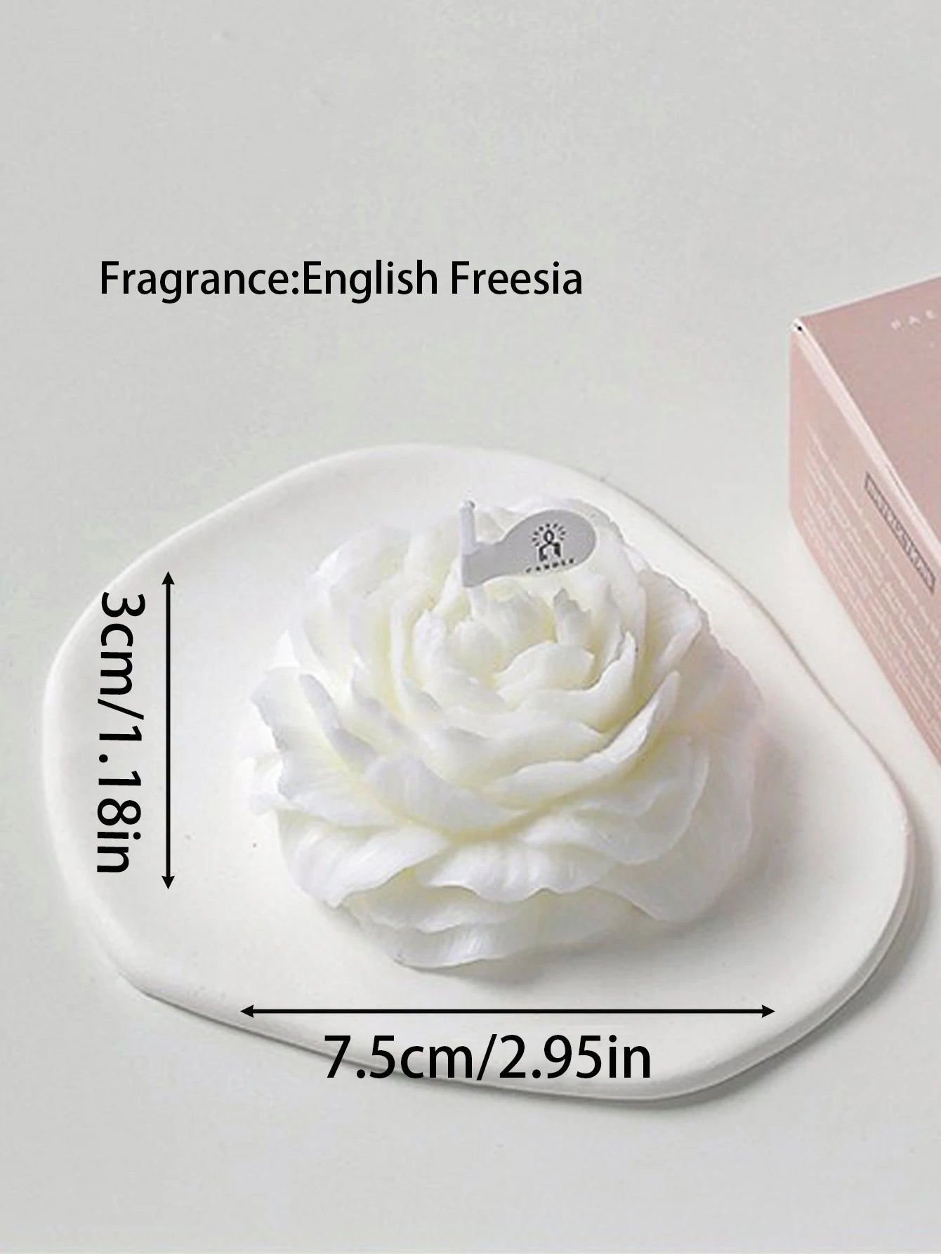 3D Peony Aromatic Candle Creative Flower Shape Aromatherapy Wedding Decor Gifts Box Valentine's Day Scented Souvenir Ornament