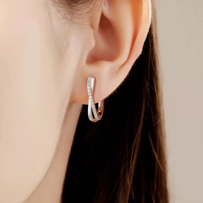 925 Silver Star Twisted Line Earrings Jewelry Versatile Hoop Earrings For Women Jewelry Fine Birthday Party Gifts |...