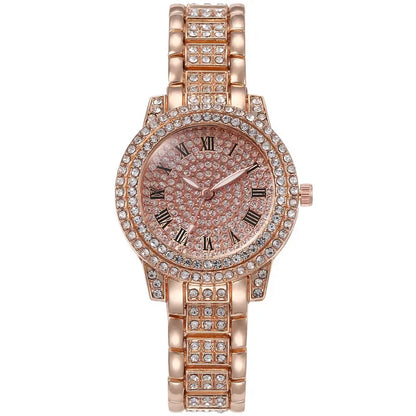 Luxury Full Diamond Watches For Men Top Brand Hip Hop Iced Out Arab Number Watch Men Fashion Steel Waterproof Clock Dropshipping