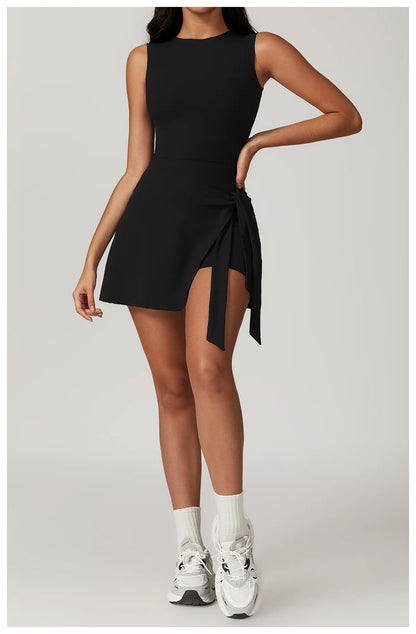 Romper Backless Set Gym Sports Fitness Bodysuit Siamese Sportswear Women Clothes Jumpsuit Skirt One-piece Playsuit Yoga Suit - Kimlud