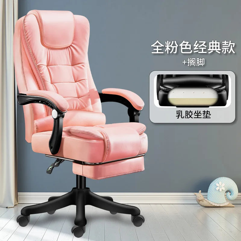 Acrylic Chair Fashionable White Gaming Chair on Wheels Desk Office Armchairs Pulley Homcom Chaise Pliable Living Room Chairs