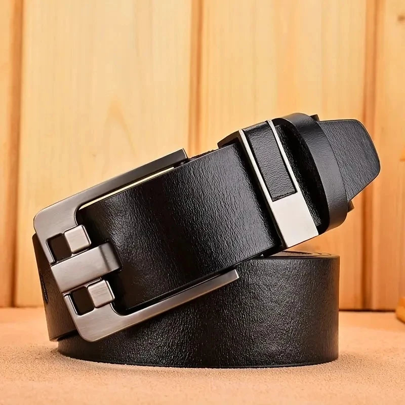 Genuine Leather For Men's High Quality Buckle Jeans Cowskin Casual Belts Business Cowboy Waistband Male Fashion Designer 2024New - Kimlud