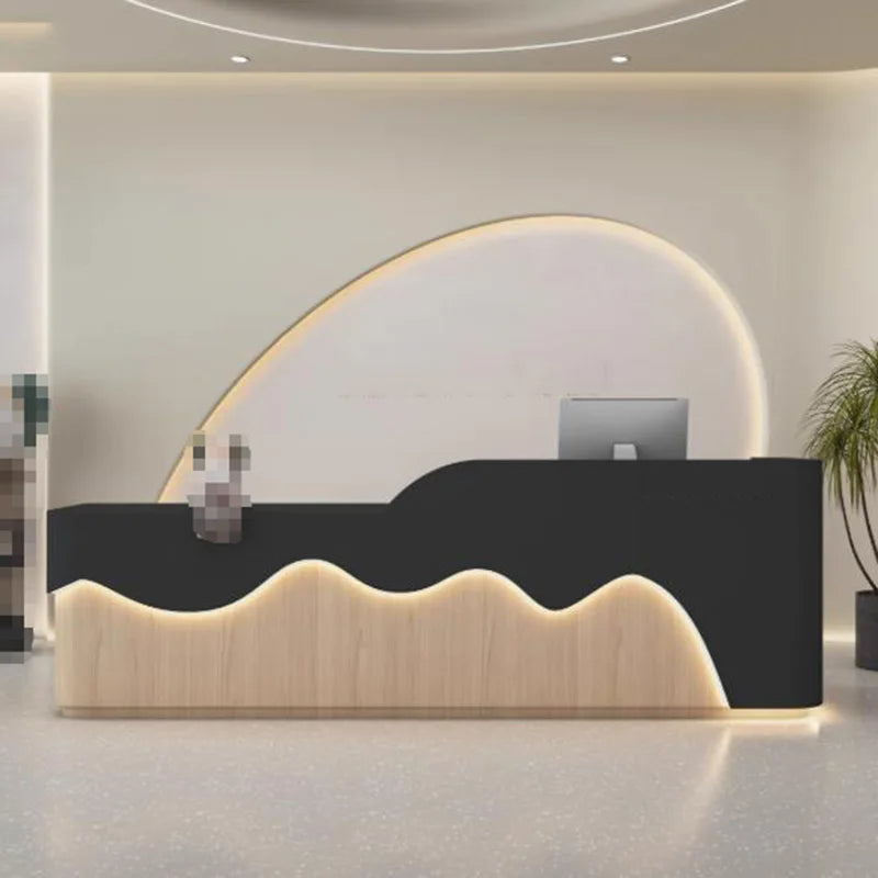 Executive Curved Reception Desks White Design Best Display Reception Desks Shelves Beauty Comptoire Accueil Commercial Furniture