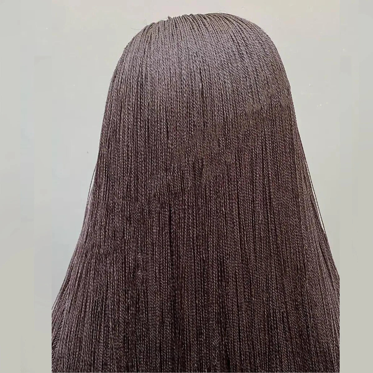 Black 26-Inch Lace Front Micro Twist Braided Wig for Women Glueless Nano Twist Braid Wigs Ready to Ship