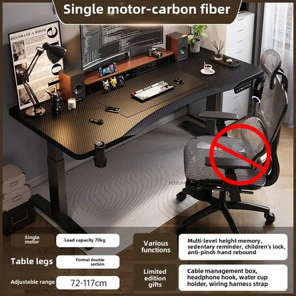 Nordic Office Computer Desks Gaming Table Smart Office Furniture Solid Wood Electric Lift Standing Table Luxury Home Study Table - Kimlud