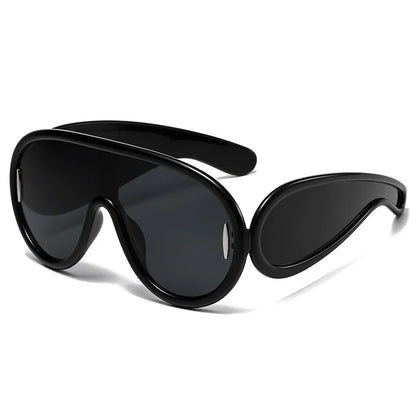 Exaggerate Vintage Round Sunglasses Women Men Circular Sun Glasses Big Eyewear Sunglasses for Male Female Special Shaped - Kimlud
