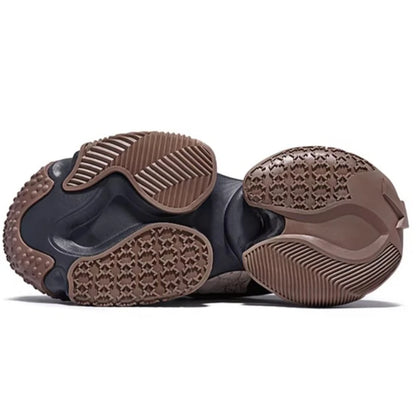 Genuine Leather Breathable Daddy Shoes for Men's Women's Shock Absorption Buffer Sole Casual Sneakers Thick Soled Elevated Shoes