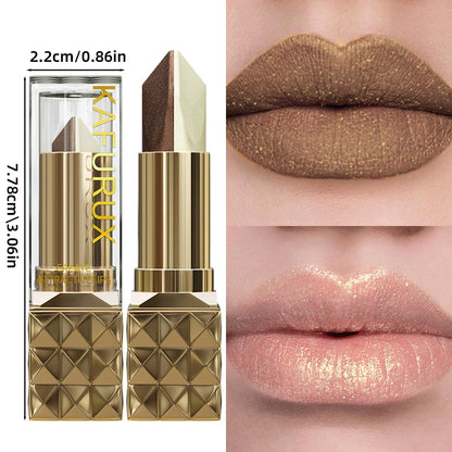 4 Color Glitter Two Tone Lipstick Matte Pearlescent Lip Tint,Shiny Metallic Lip Senior Lip Korean Makeup Gifts Lip Gloss...