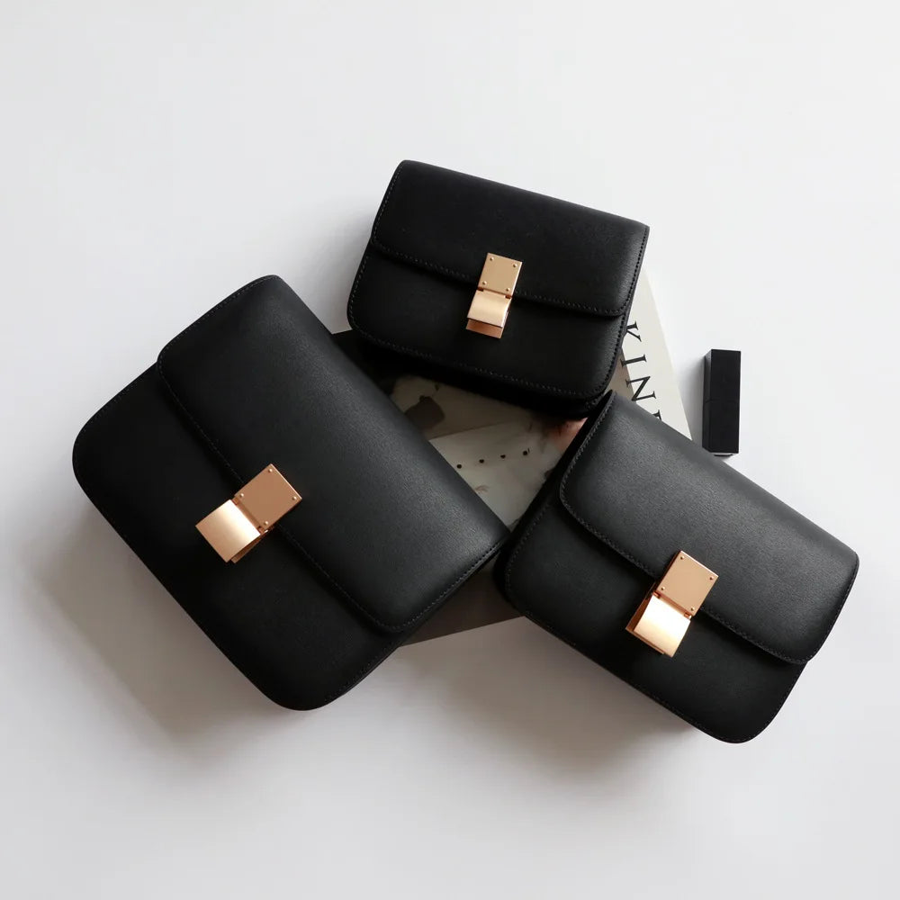 UBELLIN Large Women Handbag Bag Single Flap Lock Fashion Interior Compartment Solid Luxury Shoulder Bags Handbags 2024 - Kimlud