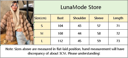 Fashion Patchwork Faux Fur Coat Women Casual Full Sleeve Lapel Loose Long Staple Plush Jacket 2025 New Winter Street Wear New