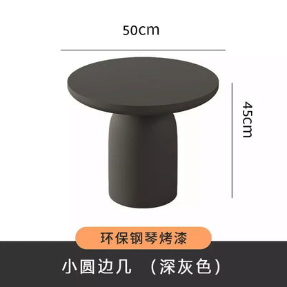 Italian Luxury Coffee Table Round Minimalist Living Room Aesthetic Coffee Table Service Simple Mesa Auxiliar Home Furniture