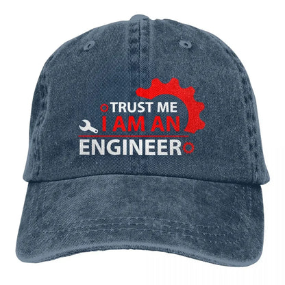 Trust Me I Am Engineer Baseball Cap Red Logo High Quality Washed Trucker Hat Unisex Men Classic Design Snapback Cap |...