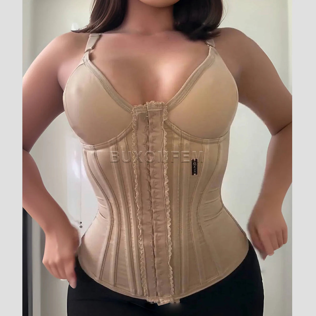 Women's Modeling Fajas ColombianasSeamless Thong Body Shaper with Fish Bones Double Compression Slim Fit Crosets Shapewear Tops
