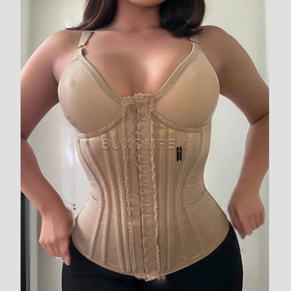 Women's Modeling Fajas ColombianasSeamless Thong Body Shaper with Fish Bones Double Compression Slim Fit Crosets Shapewear Tops