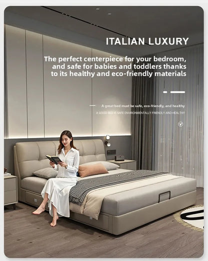 Soft package master bedroom, high-end and atmospheric storage with storage drawers, modern, simple and convenient double bed