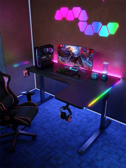 Upscale Lifting Mesa Gamer Computer Desks Simple Manmade Board Gaming Desk Light Luxury Household Bedroom E-sports Gaming Table