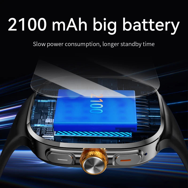 Xiaomi 5G/4G Full Network Smart Watch 2.40 inch Big Screen HD Video Call RAM 2100mAh Google Play WIFI GPS Sim Card Smartwatch - Kimlud