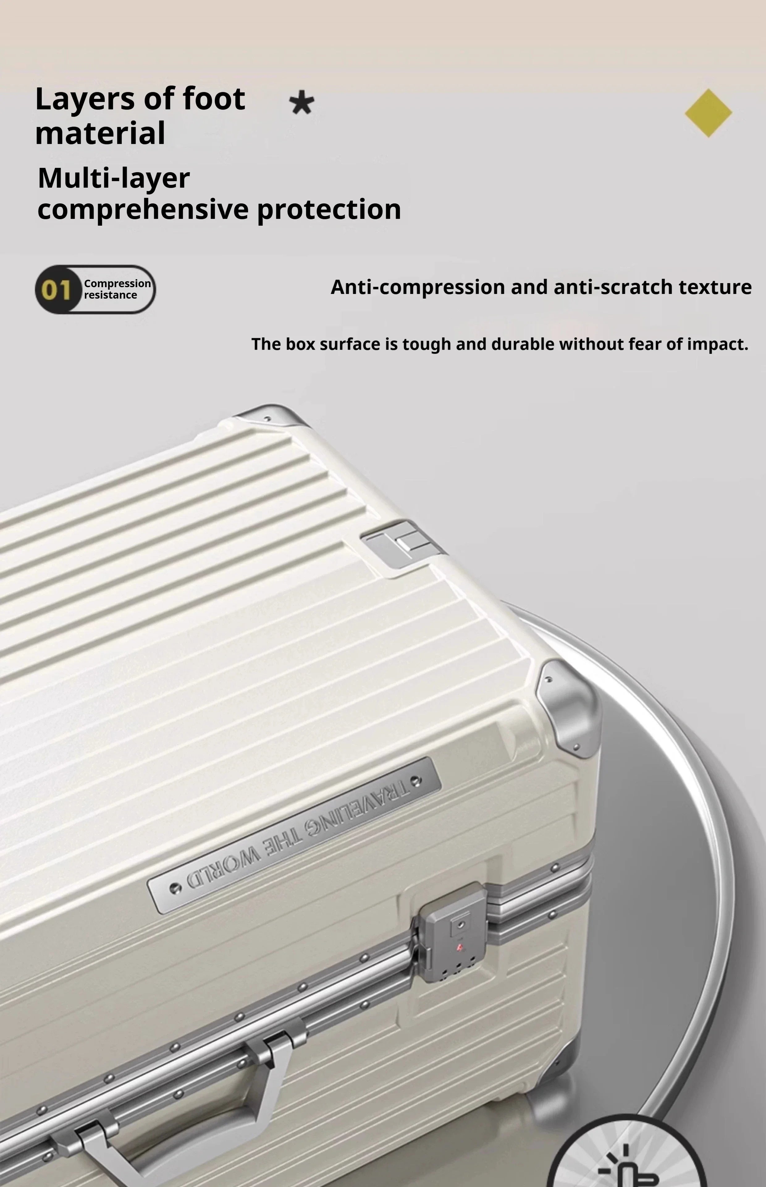 Multifunctional Suitcase Large Capacity 30inch Thickened Sturdy Aluminum Frame Travel Suitcase Trolley Case Extra Large...
