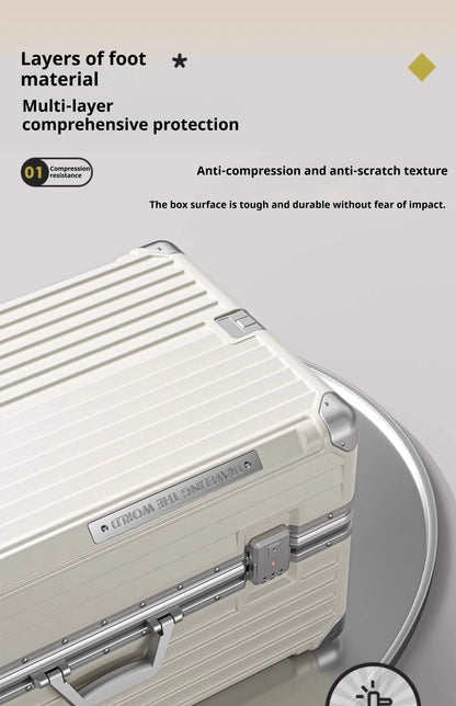 Multifunctional Suitcase Large Capacity 30inch Thickened Sturdy Aluminum Frame Travel Suitcase Trolley Case Extra Large...