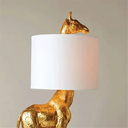 Factory Manufacture Designer Animal Resin Giraffe Table Lamp Gold Lamp Body Resin Animal Home Decor Night Lights E26/E27 Holder - Kimlud